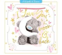 Me to You Tatty Teddy Love You To The Moon And Back 3D Keepsake Greeting Card 6x6ins - Official Collection
