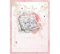 Me To You Tatty Teddy Luxury Boxed Birthday Greeting Card To The One I Love Bears On A Bench 12x9ins - Official Collection