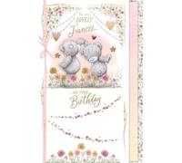 Me to You Tatty Teddy Luxury Handmade Birthday Card For Beautiful Fiancée 18 x 28 cms