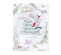 Me To You Tatty Teddy Luxury Handmade Boxed Christmas Card For A Lovely Husband 12x9ins - Official Collection