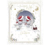 Me To You Tatty Teddy Luxury Handmade Boxed Christmas Card For My Beautiful Wife 8x10ins - Official Collection