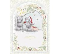 Me To You Tatty Teddy Luxury Handmade Boxed Christmas Card To The One I Love, 5 Illustrated Pages Inside 12x7ins - Official Collection