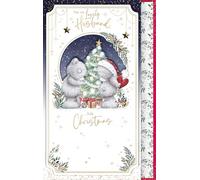 Me To You Tatty Teddy Luxury Handmade Christmas Card For A Lovely Husband, Tatty Teddy Bears Exchanging Gifts 7x11ins - Official Collection