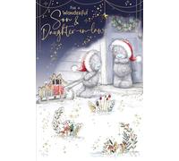 Me To You Tatty Teddy Luxury Handmade Christmas Card For A Wonderful Son & Daughter-in-Law 6x9ins - Official Collection