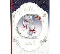 Me To You Tatty Teddy Luxury Handmade Christmas Card In Keepsake Box To The One I Love 12x17ins - Official Collection
