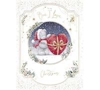 Me To You Tatty Teddy Luxury Handmade Christmas Card In Keepsake Box To The One I Love 12x9ins - Official Collection