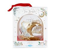 Me to You Tatty Teddy Moon And Back Christmas Tree Bauble Decoration - Signature Collection, Red, Gold