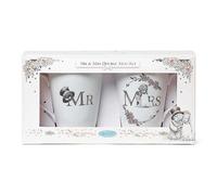Me to You Tatty Teddy Mr & Mrs Champagne Mugs Silver