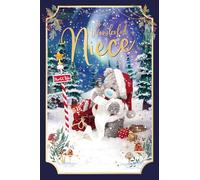 Me To You Tatty Teddy Photo Finish Christmas Card To A Wonderful Niece, Tatty Teddy Dressed As Santa 6x9ins- Official Collection