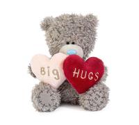 Me to You Tatty Teddy Plush 10cm-High Big Hugs Bear With Padded Faux Fur Hearts - Official Collection
