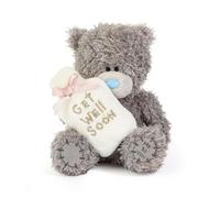 Me to You Tatty Teddy Plush 10cm-High Get Well Soon Bear Holding Novelty Hot Water Bottle - Official Collection