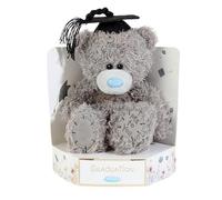 Me to You Tatty Teddy Plush 15cm-High Graduation Bear On Luxury Gift Plinth - Official Collection, Grey