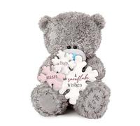 Me to You Tatty Teddy Plush Bear Holding Hugs & Kisses Snowflakes, 21-cm High Bear - Official Collection