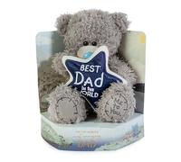 Me to You Tatty Teddy Plush 'Best Dad In The World' Bear On A Gift Plinth For Father's Day Or Birthday - Official Collection