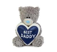 Me to You Tatty Teddy Small Plush 'Best Daddy' Bear For Father's Day Or Birthday - Official Collection, Grey, Blue