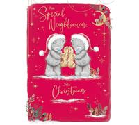 Me To You Tatty Teddy Special Neighbours Luxury Christmas Card With Gold Foil Detail 5x7ins - Official Collection