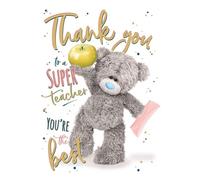 Me To You Tatty Teddy 'Thank You To A Super Teacher' Greeting Card 5x7ins - Official Collection