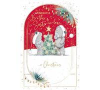 Me To You Tatty Teddy To A Wonderful Brother And Sister In Law Christmas Card 6x9ins - Official Collection