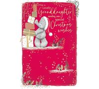 Me To You Tatty Teddy To A Wonderful Granddaughter Christmas Card 6x9ins - Official Collection