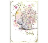 Me to You Tatty Teddy To My Lovely Sister Luxury Handmade Birthday Card 6x9ins - Official Collection