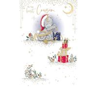 Me To You Tatty Teddy To The Best Cousin Christmas Card, Tatty Teddy Wrapping Gifts 6x9ins - Official Collection