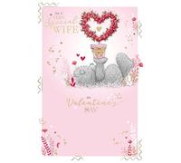 Me To You Tatty Teddy Valentine's Day Card 'For a Very Special Wife' 6 x 9 - Official Collection