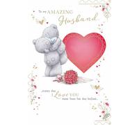Me to You Tatty Teddy Valentine's Day Pop-Up Card To My Amazing Husband 6 x 9" - Official Collection