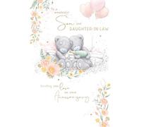 Me to You Tatty Teddy Wedding Anniversary Greeting Card To A Wonderful Son And Daughter-In-Law, With Insert, 6 x 9 Inches (15 x 22 Cms) - Official Collection