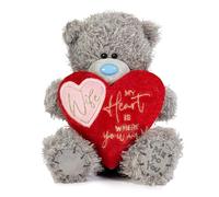 Me To You Tatty Teddy 'Wife - My Heart Is Where You Are' 15cm Bear - Official Valentine's Day Collection, Grey