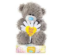Me to You Tatty Teddy with 'Best Mum' Flower - Official Collection,Blue,gold,grey,pink