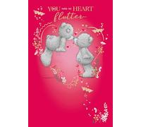 Me To You Tatty Teddy 'You Make My Heart Flutter' Valentine's Day Card 6 x 9 - Official Collection