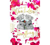 Me To You Tatty Teddy You Mean Everything To Me 3D Keepsake Birthday Greeting Card 6x6ins - Official Collection