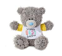 ME TO YOU Thank You Teacher T-Shirt Tatty Teddy Plush Bear 10cm High - Official Collection, Blue,grey