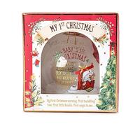 Me to You Tiny Tatty Teddy Baby's First Christmas Bauble in a Gift Box - Official Collection, Blue,gold,green,grey,red