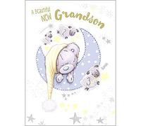 Me to You Tiny Tatty Teddy Beautiful New Grandson Card, White,5x7 inch