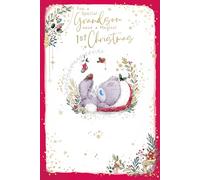 Me To You Tiny Tatty Teddy Cute Christmas Card For Grandson's First Christmas 6x9ins- Official Collection