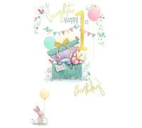 Me To You Daughter Happy 1st Birthday Card, 6 x 9 inch, Mixed