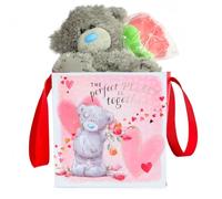 Me To You Valentines Plush Bear Gift Set with Marshmallow Rose, Tatty Teddy in Illustrated Bag