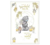 Me To You Wonderful Mum Holding Flowers Bear Mother's Day Card