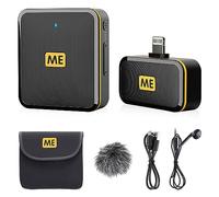 ME Wireless Lapel Microphone for iPhone and iPad, Mfi Certified, Noise Cancelling, Gain Control and Transmission to 100M Wireless Lapel Microphone for Podcasts, Recording