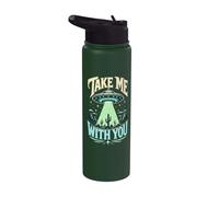 Me with You UFO Alien Desert Cactus Stainless Steel Insulated Water Bottle
