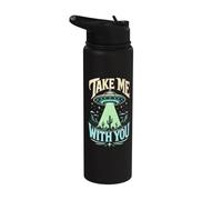 Me with You UFO Alien Desert Cactus Stainless Steel Insulated Water Bottle