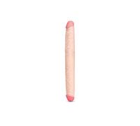 Me You Us 12 Inch Ultracock Double Ended Dildo - Realistic Dual Penetrator with Suction Cup Base, Flexible Body-Safe Material, Lifelike Vanilla Toy for Couples or Solo Play