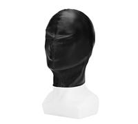 Me You Us Full Coverage Hood - Black PU Leather Bondage Hood for Sensory Deprivation, Roleplay & Fetish Play, Comfortable BDSM Mask for Dominance & Submission