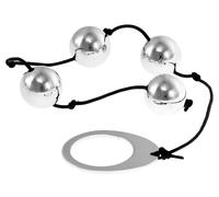 Me You Us Heavy Metal Anal Beads Silver 8.75 Inch