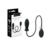 Me You Us Inflatable Anal Ribbed Plug - Adjustable Silicone Butt Plug with Quick-Release Valve - Body-Safe, Expandable Design for Custom Fullness & Intense Stimulation - Black