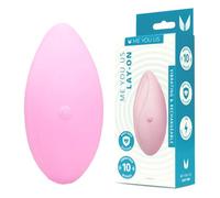 Me You Us Lay-On Vibrator - Pink USB Rechargeable Clitoral Stimulator with 10 Vibration Modes - Waterproof Ergonomic Contoured Silicone Lay On Vibrator for Women