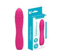 Me You Us Tapered Bullet Vibrator - Hot Pink | 10 Modes, Textured Tip, Waterproof, Rechargeable, Body-Safe Silicone | Compact Clitoral Stimulator