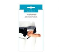Me You Us The Extender Flesh Hollow Vibrating Strap-On 6" Dildo Sleeve Men Anal