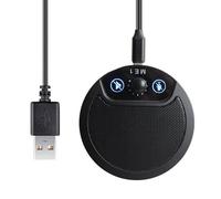 ME1 Microphone 360°Omnidirectional High Sensitivity Pickup 192khz/24bit USB Plug & Play for Live Streaming/Online Class/Meeting Recorder(Black)